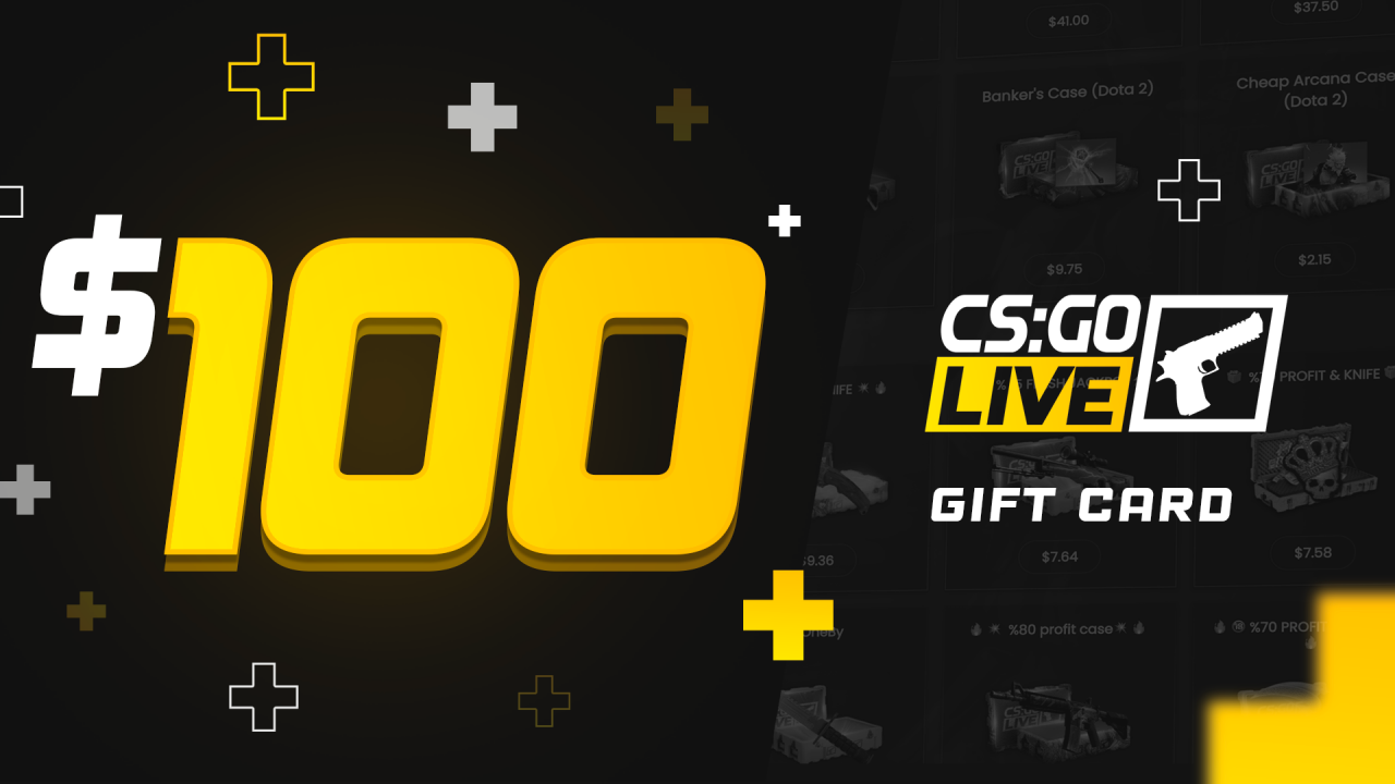 CSGOLive 100 USD Gift Card [$ 117.15]