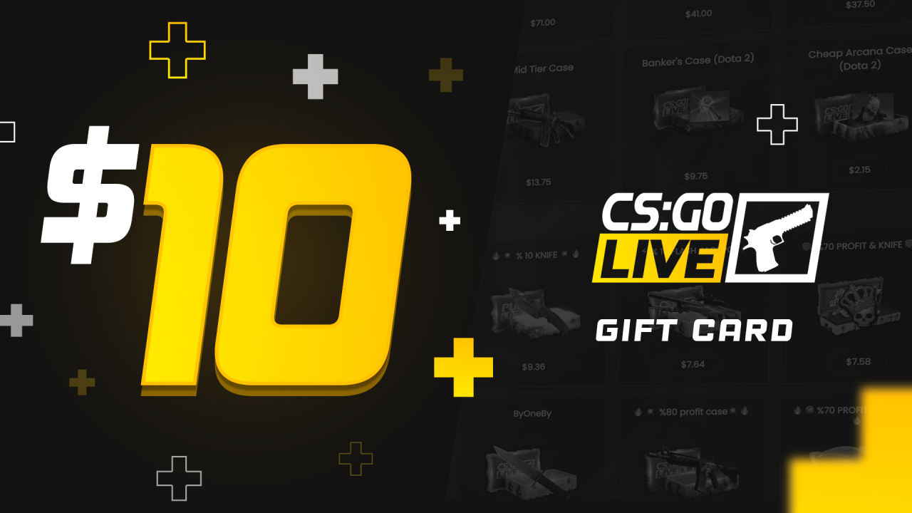 CSGOLive 10 USD Gift Card [$ 11.72]