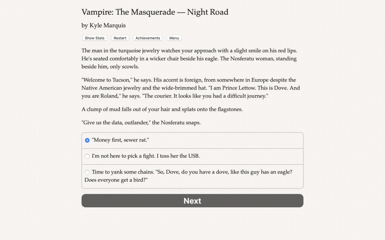 Vampire: The Masquerade - Night Road Steam CD Key [$ 10.21]