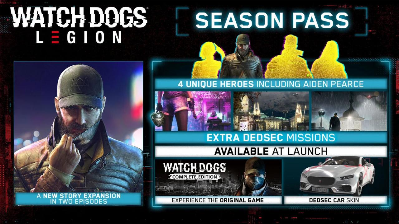 Watch Dogs: Legion - Season Pass DLC EU Ubisoft Connect CD Key [$ 14.28]