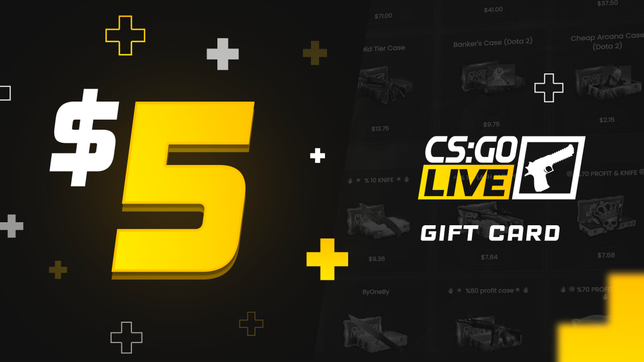 CSGOLive 5 USD Gift Card [$ 5.85]