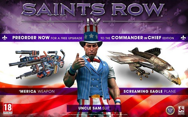 Saints Row IV Commander in Chief Edition US Steam CD Key [$ 6.77]