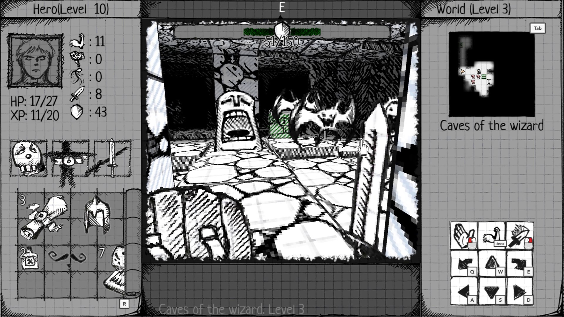 Drawngeon: Dungeons of Ink and Paper Steam CD Key [$ 1.39]