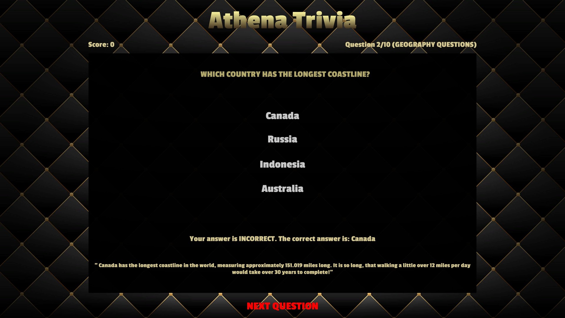 Athena Trivia Steam CD Key [$ 0.37]