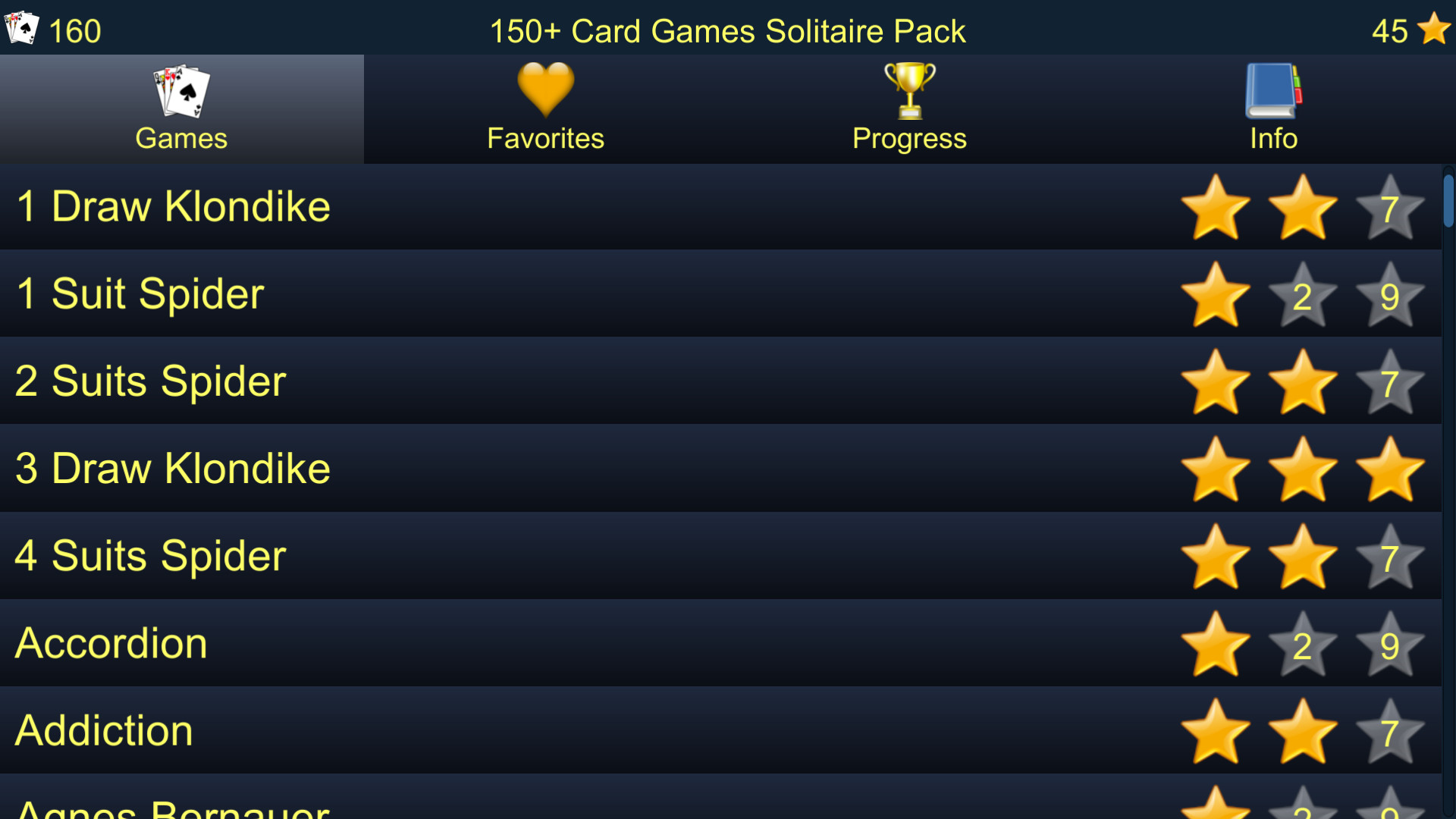 150+ Card Games Solitaire Pack Steam CD Key [$ 0.63]