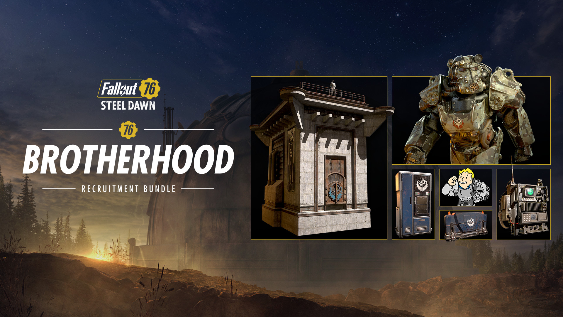 Fallout 76 - Brotherhood Recruitment Bundle DLC Steam CD Key [$ 79.09]