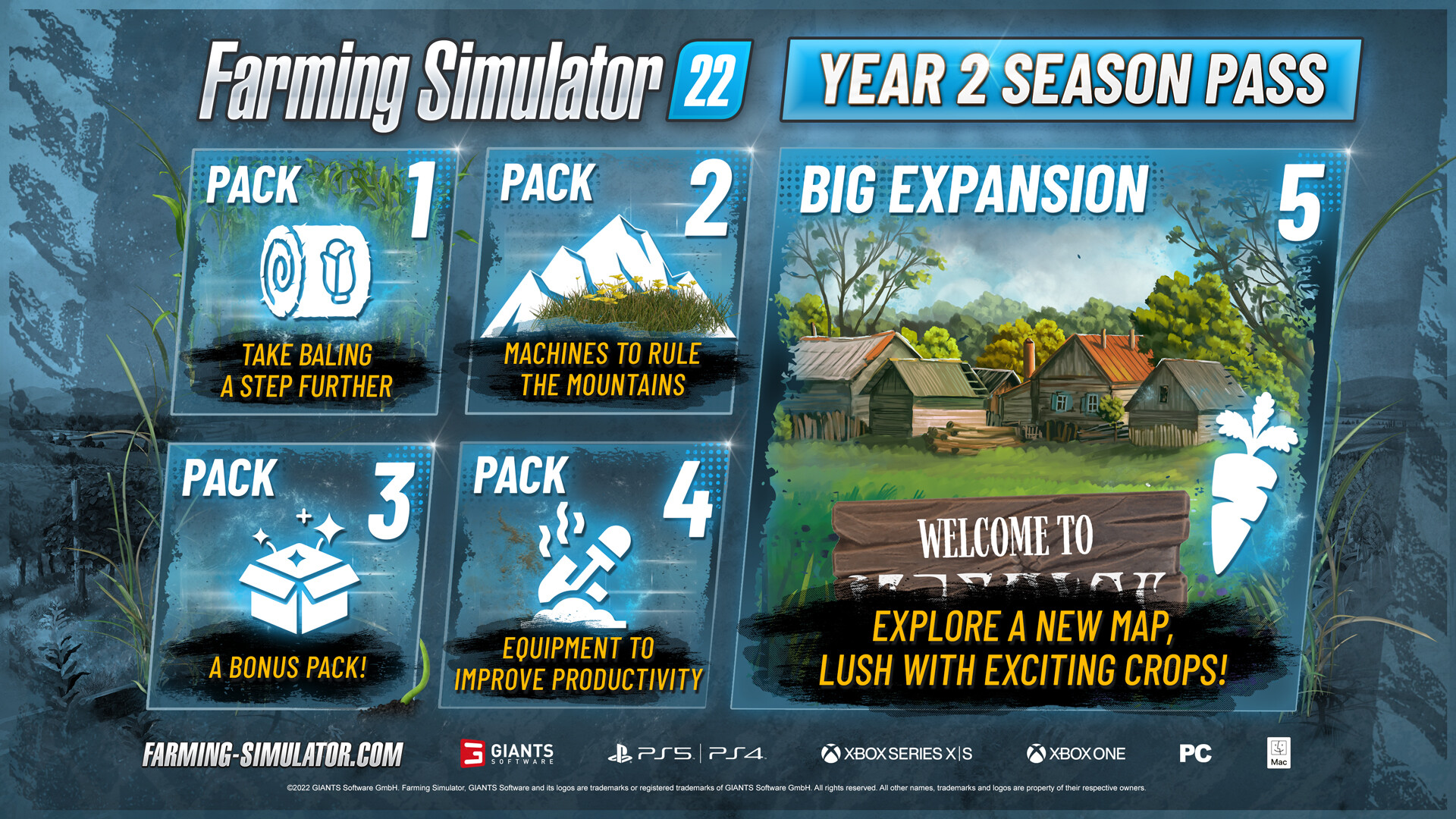 Farming Simulator 22 - Year 2 Season Pass DLC Steam CD Key [$ 26.24]
