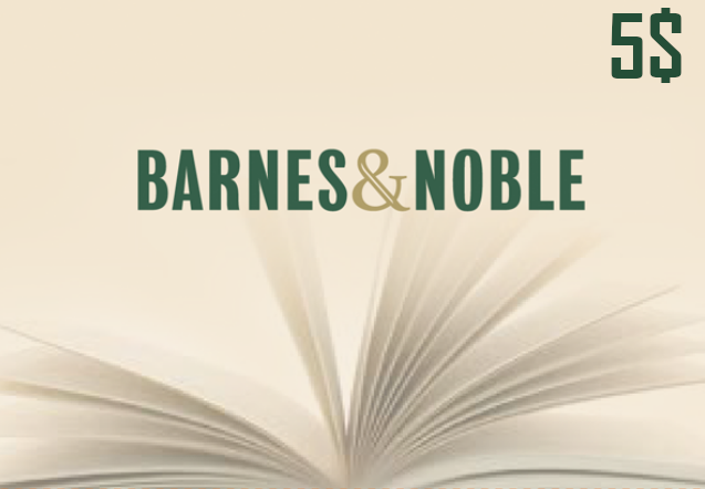 Barnes and Noble $5 Gift Card US [$ 3.38]