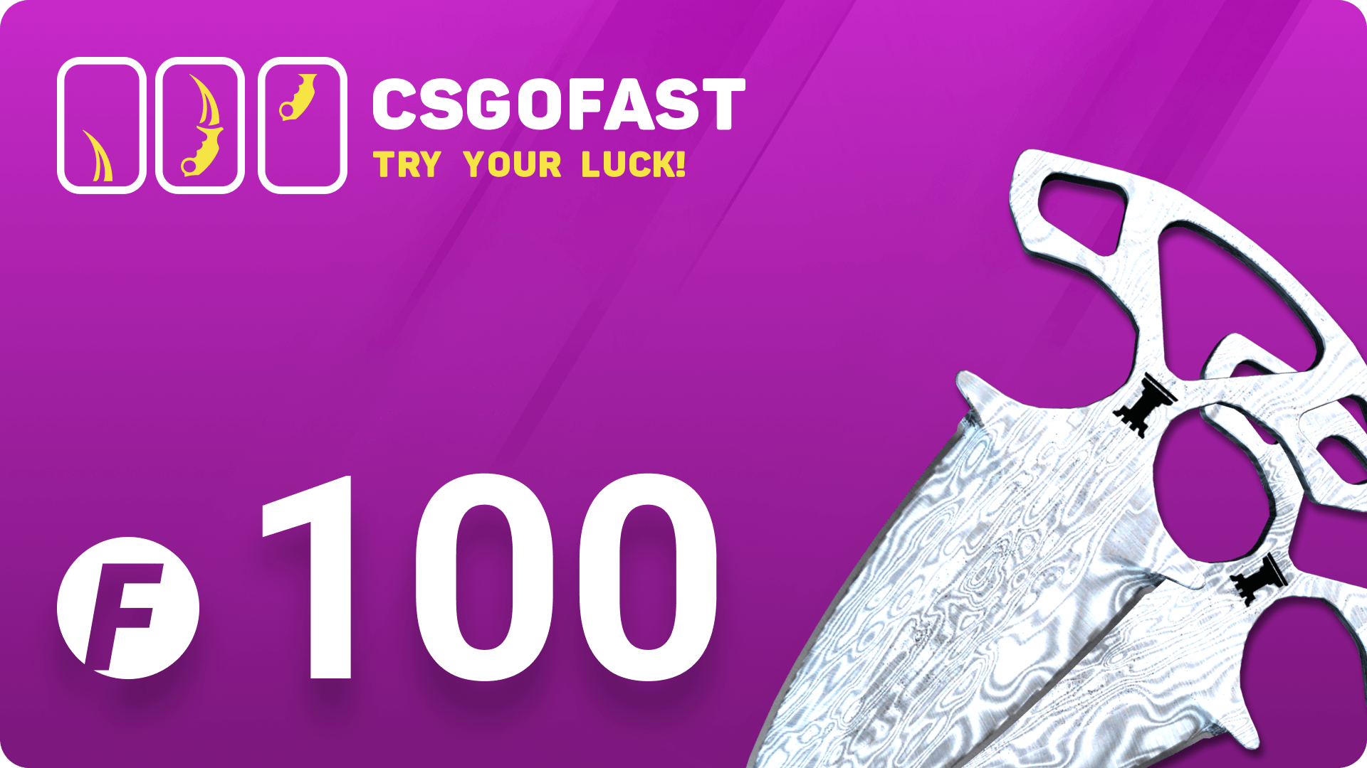 CSGOFAST 100 Fast Coins Gift Card [$ 70.9]