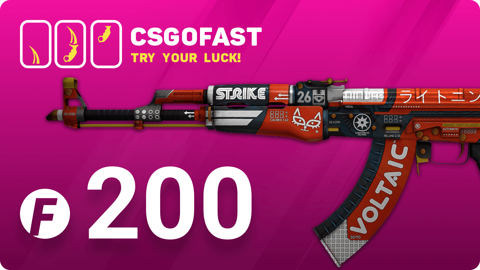 CSGOFAST 200 Fast Coins Gift Card [$ 141.52]