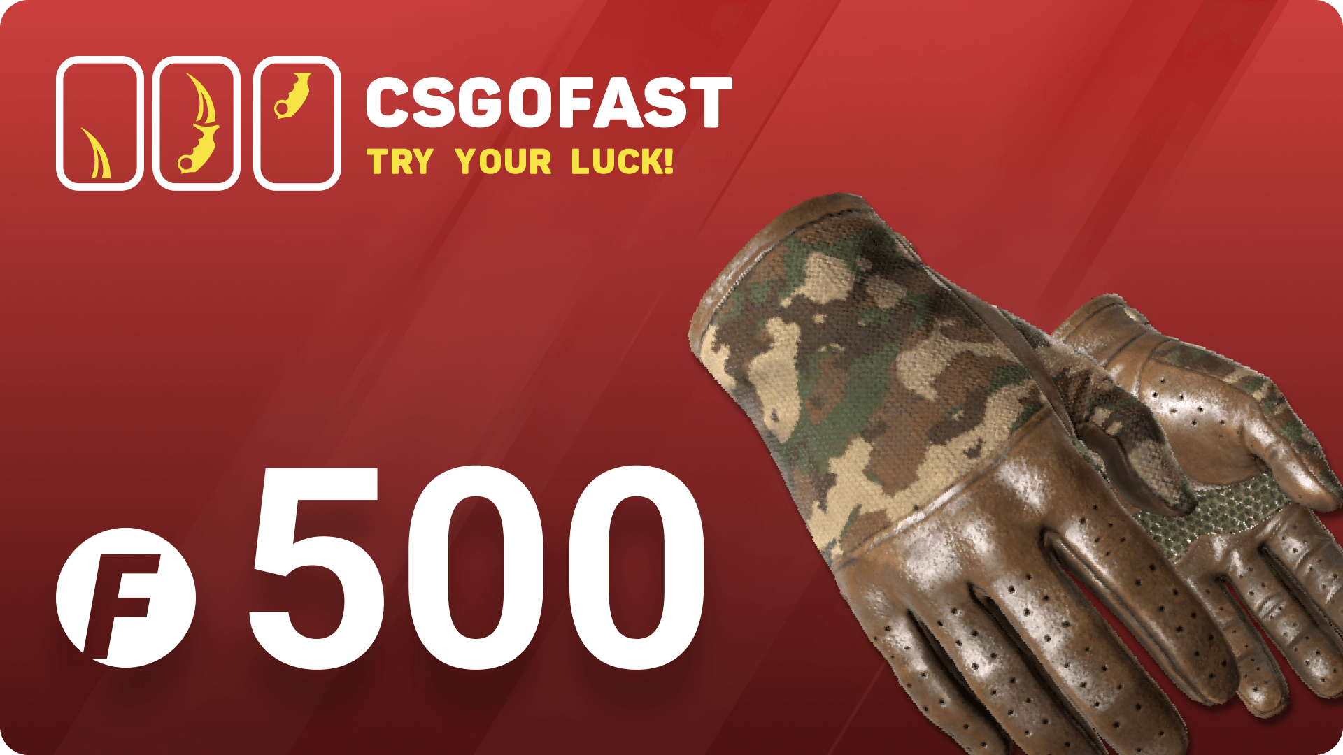CSGOFAST 500 Fast Coins Gift Card [$ 353.1]