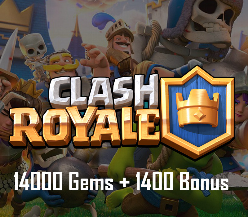 Clash Royale - 14000 Gems + 1400 Bonus Reidos Voucher [$ 116.1]