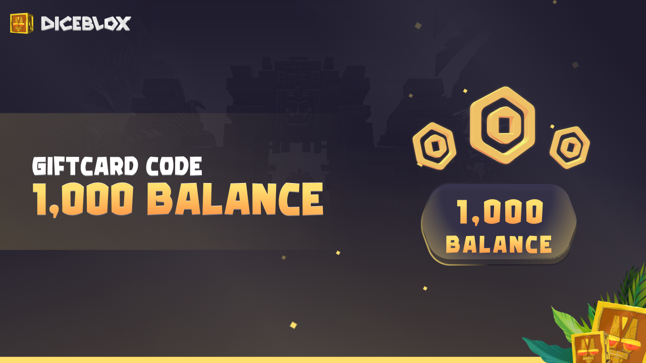 Diceblox 1.000 Balance Gift Card [$ 3.16]