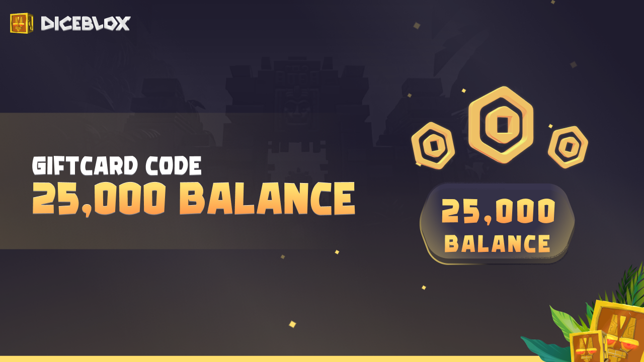 Diceblox 25.000 Balance Gift Card [$ 76.45]