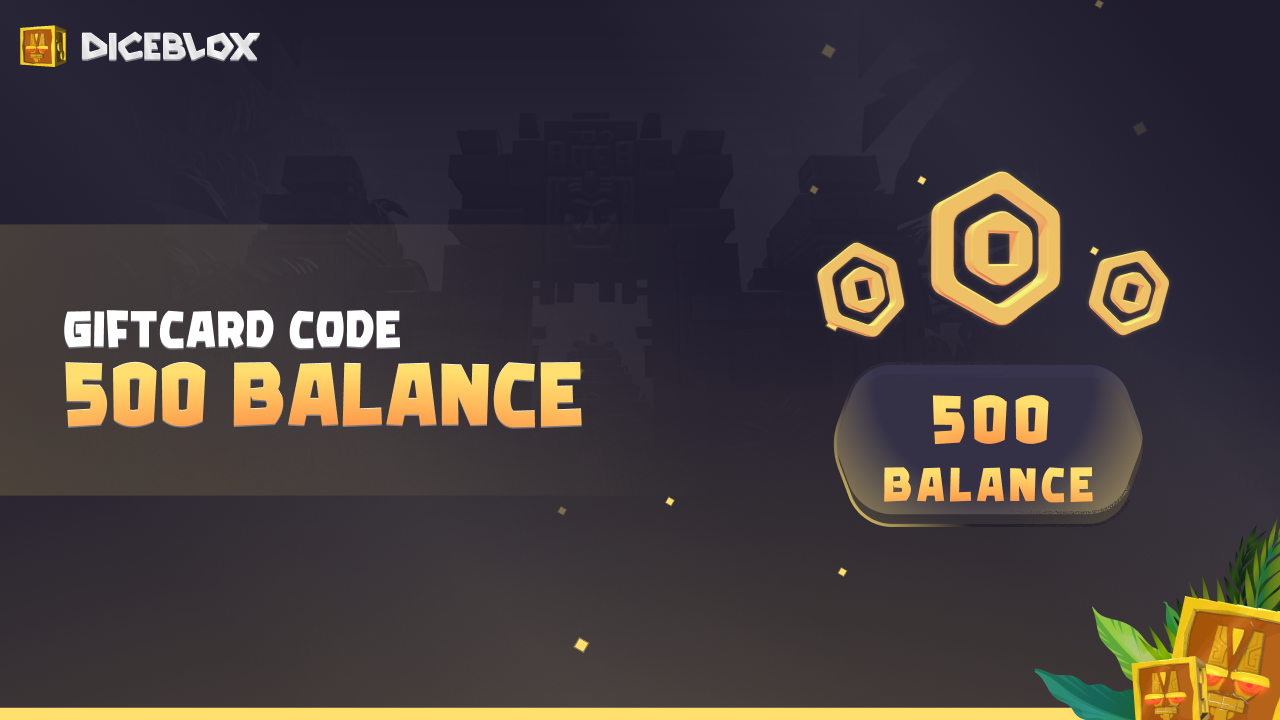 Diceblox 500 Balance Gift Card [$ 1.64]