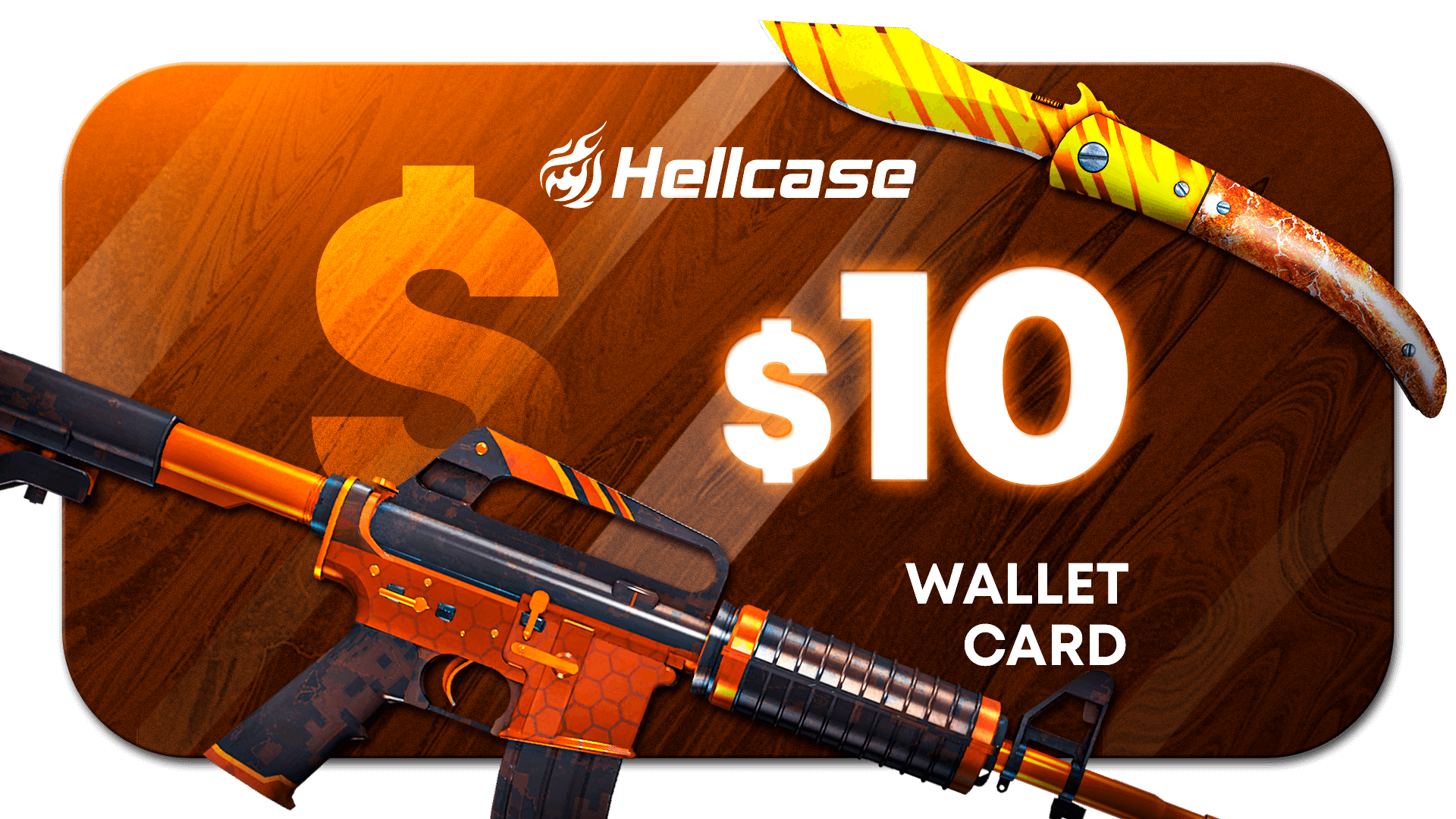 Hellcase.com 10 USD Wallet Card Code [$ 10.94]