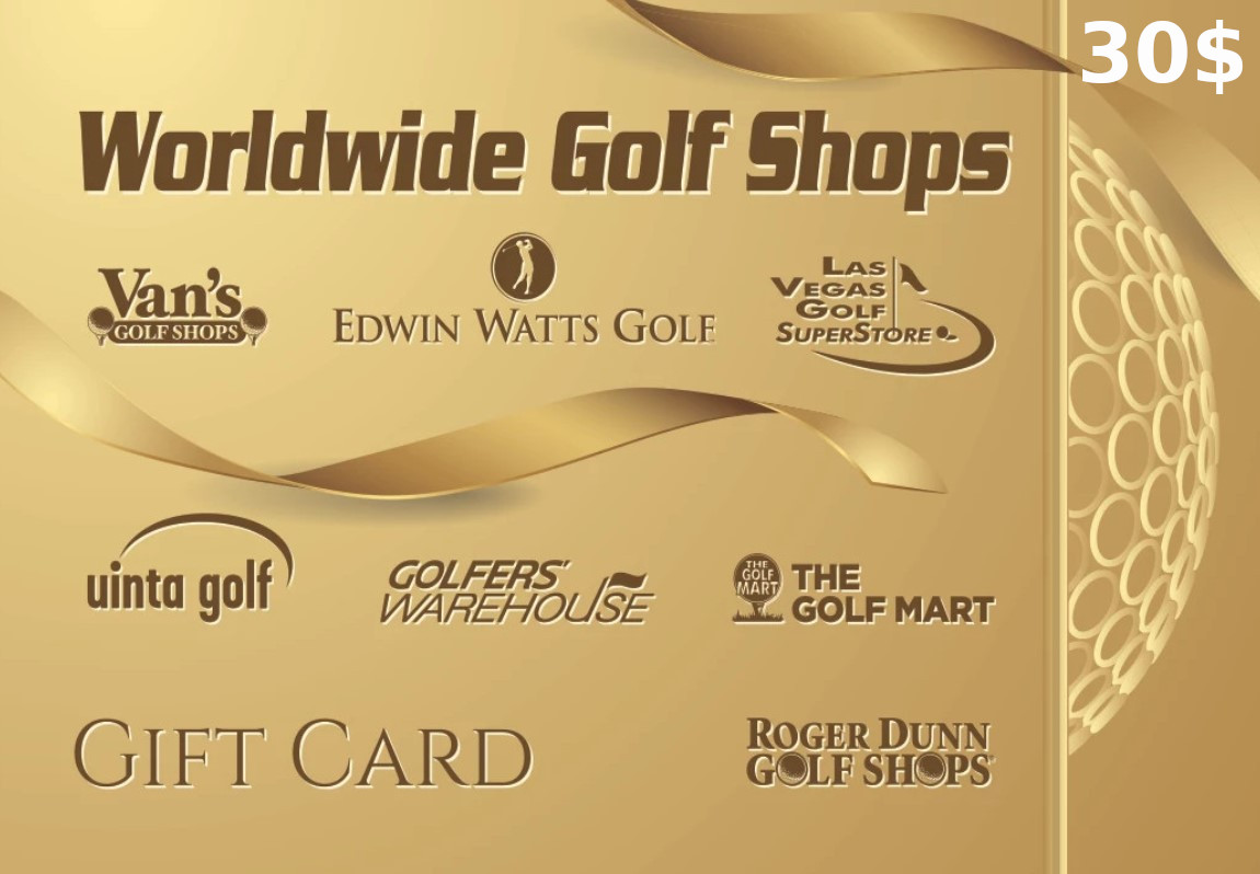 Worldwide Golf Shops $30 Gift Card US [$ 22.6]