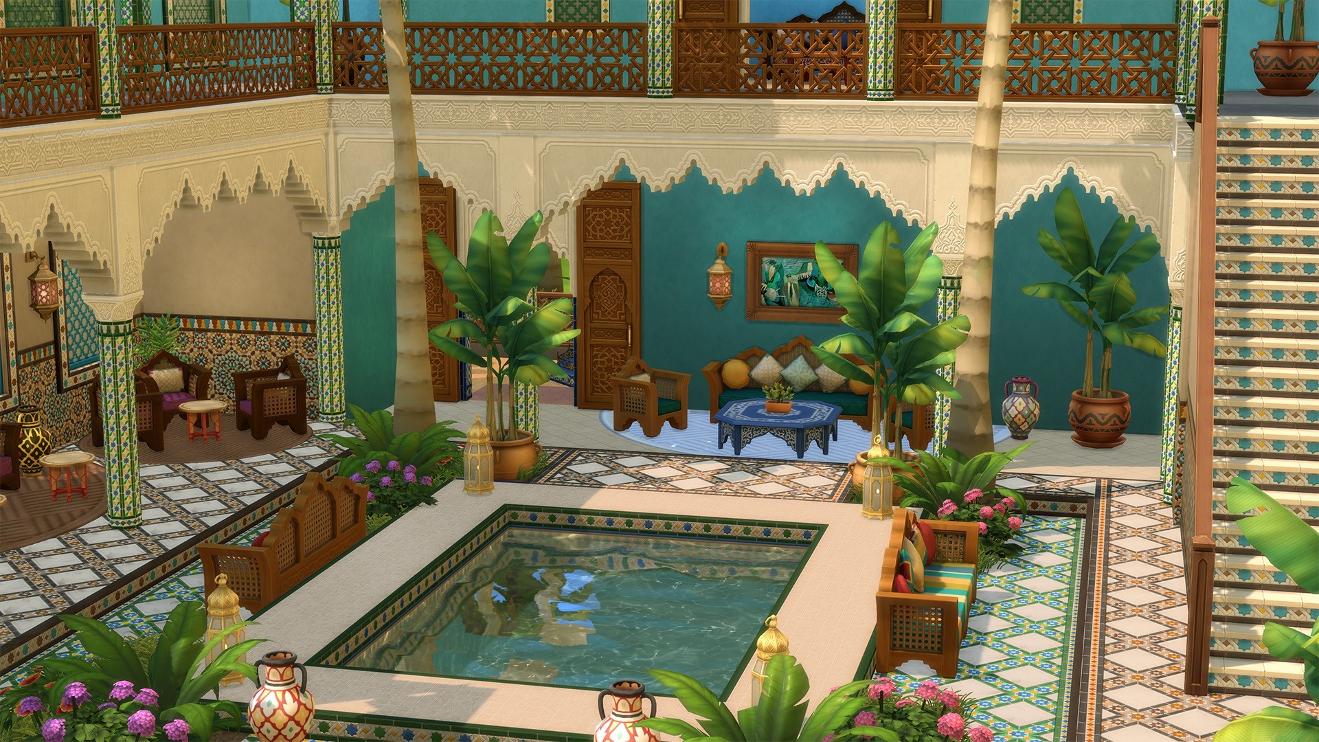 The Sims 4 - Courtyard Oasis Kit DLC Origin CD Key [$ 5.28]