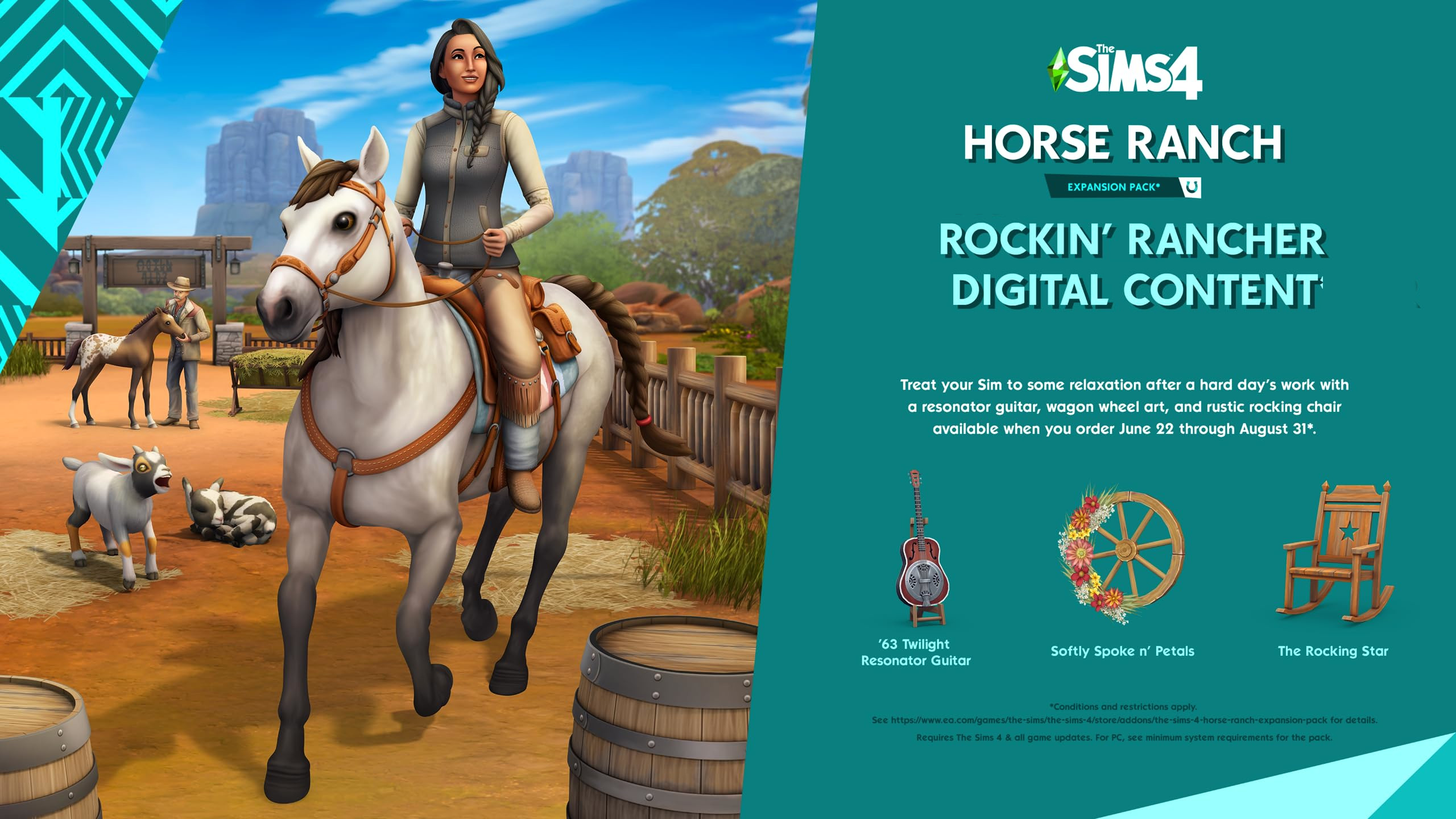 The Sims 4 - Horse Ranch - Rockin' Rancher DLC Origin CD Key [$ 2.12]