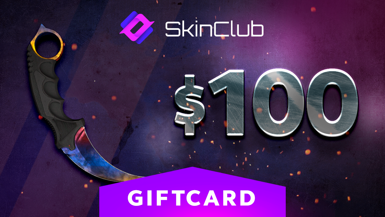 Skin.Club $100 Gift Card [$ 115.71]