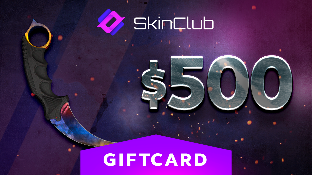 Skin.Club $500 Gift Card [$ 578.08]
