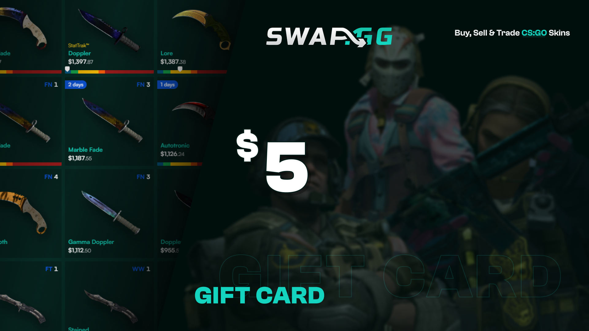Swap.gg $5 Gift Card [$ 3.97]