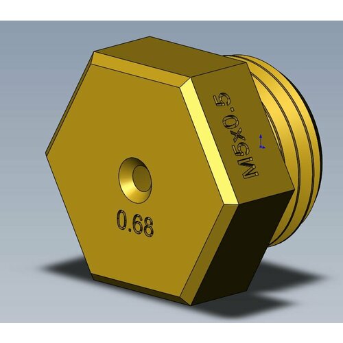 Комплект форсунок (жиклеров) для перевода на сжиженный газ резьба M5*0,5 отверстие 0,68 кол-во 15 штук фото, описание