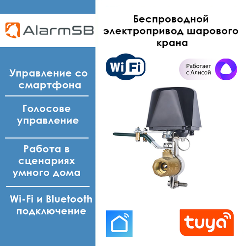 Умный Wi-Fi Электропривод для шарового крана Tuya/Smart Life фото, описание