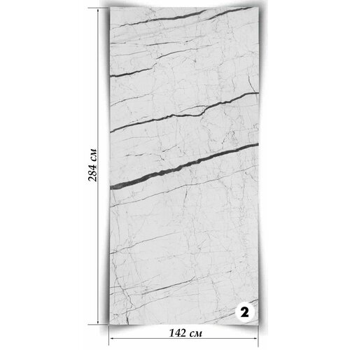 Гибкий Мрамор Фоссил Вайт, лист 142х284 см, 4,033 кв. м, толщина 2 мм, подходит для наружной и внутренней отделки, экологичный, состоит из натуральной мраморной кроошки фото, описание
