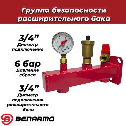 Группа безопасности котла с креплением Benarmo - 3/4