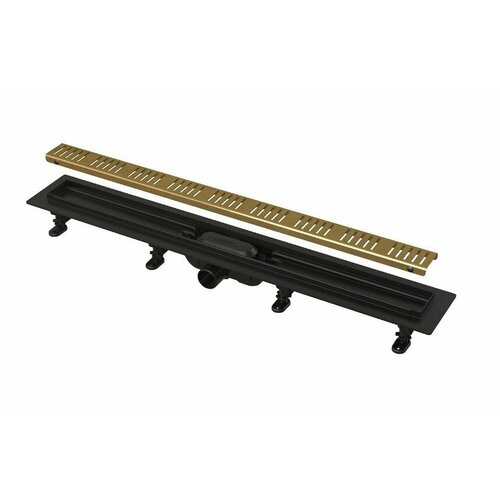 Водоотводящий желоб Alcaplast Simple APZ10BLACK-850BRASS фото, описание