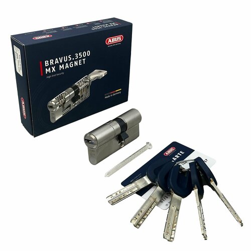 Механизм цилиндровый ABUS BRAVUS 3500 MAGNET 115(30x85) ключ/ключ MX PROCAP PRO NI (5 key) фото, описание