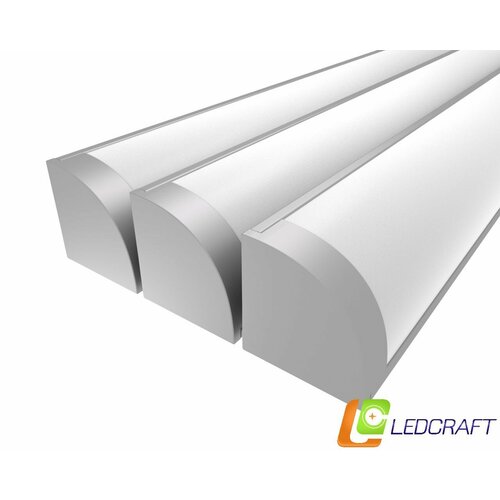 Ledcraft LC-LPU1616M20-1x3Silver комплект из 3 шт серебро (1м профиль1м рассеиватель2 заглушки2 крепежа) фото, описание