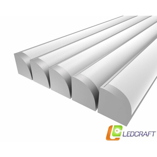 Ledcraft LC-LPU1616M20-1x5Silver комплект из 5 шт серебро (1м профиль1м рассеиватель2 заглушки2 крепежа) фото, описание