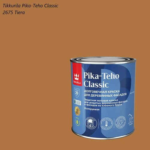 Краска матовая для деревянных фасадов Tikkurila Pika-Teho Classic (0,9л) 2675 Tiera фото, описание