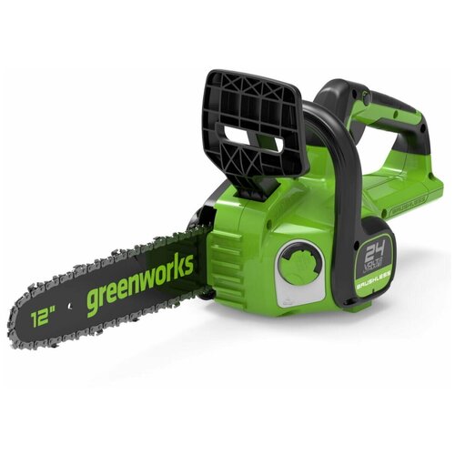 Пила цепная аккумуляторная GreenWorks GD24CS30K4, 24V, 30см, бесщеточная, c АКБ 4 А/ч и ЗУ фото, описание