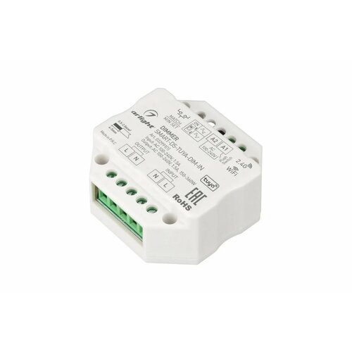 Диммер SMART-D5-TUYA-DIM-IN (230V, 1.5A, TRIAC, WiFi, 2.4G) (ARL, IP20 Пластик, 5 лет) фото, описание