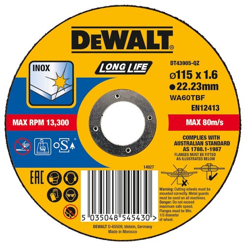 Круг отрезной DeWalt DT43905-QZ фото, описание