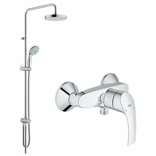 Смеситель с душевой лейкой Grohe New Tempesta 200 124410,  хром хром 1500 мм фото, описание