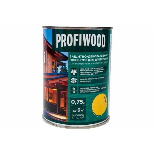 Пропитка Profiwood, для дерева, защитно-декоративная, сосна, 0.7 кг фото, описание