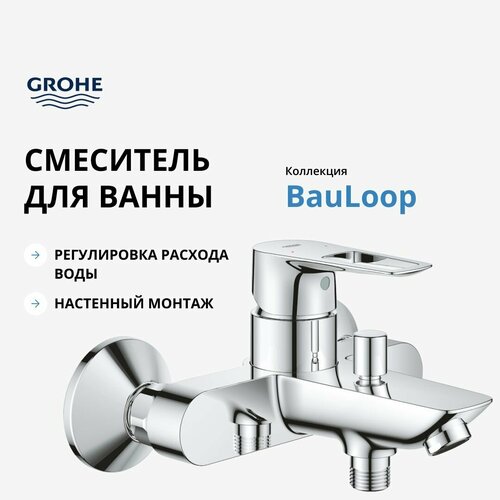 Grohe Смеситель для ванны Grohe BauLoop 23602001 фото, описание