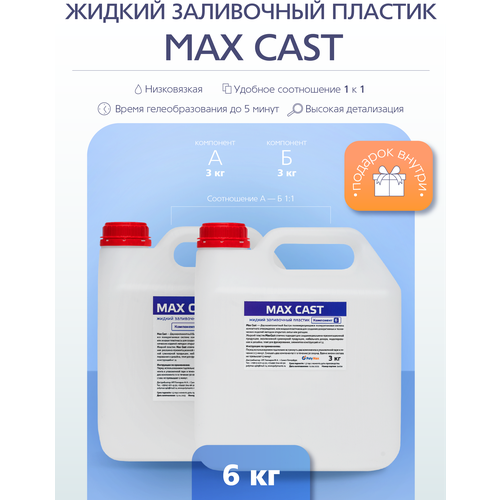 Жидкий заливочный полиуретановый пластик MAX-CAST 6 кг фото, описание