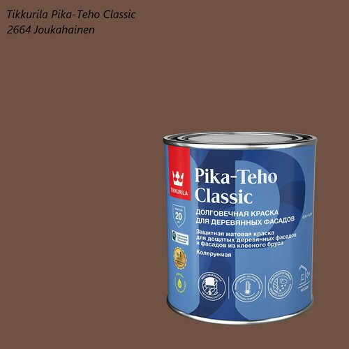 Краска матовая для деревянных фасадов Tikkurila Pika-Teho Classic (0,9л) 2664 Joukahainen фото, описание