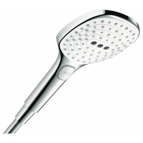 Лейка для душа hansgrohe Raindance Select 120 Air 3jet 26520400 белый/хром хром круглая 120 мм 3 фото, описание