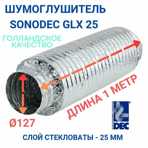 Гибкий шумоглушитель SONODEC GLX25, 127мм, голландской компании DEC International фото, описание