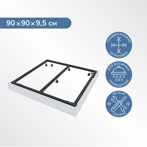 Экран для поддона Ulitka, 90x90x9,5 см, белый фото, описание