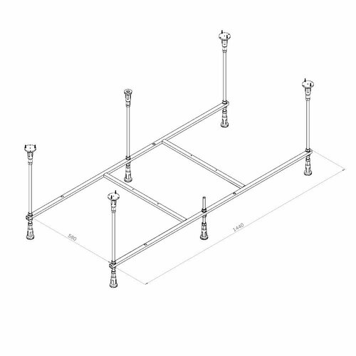 Каркас для ванны Am.Pm Func 150х70 W84A-150-070W-R фото, описание