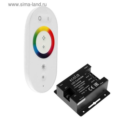 Контроллер для RGB ленты 12/24V до 288/576W с радиопультом сенсорный белый Ecola RFC24WESB фото, описание