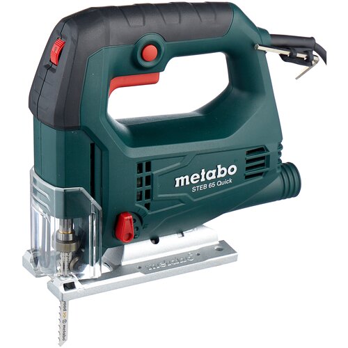 Электролобзик Metabo STEB 65 Quick кейс, 450 Вт черный/зеленый фото, описание