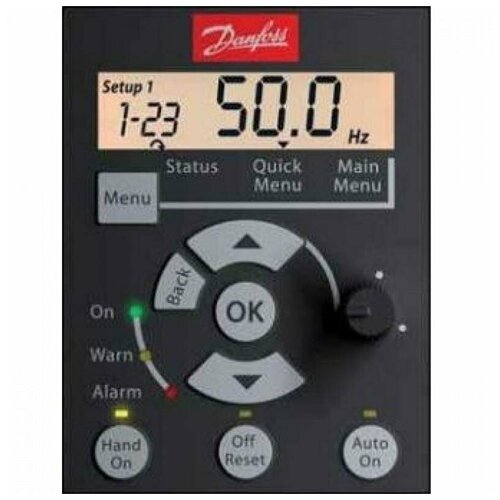 Панель управления LCP 12 с потенциометром для преобразователей частоты Danfoss VLT Micro Drive FC-051 артикул 132B0101 фото, описание